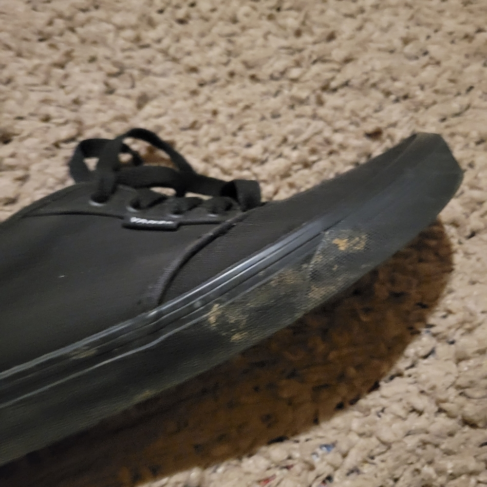 Mens VANS Canvas Shoes Black Size 8.5 - Picture 10 of 15